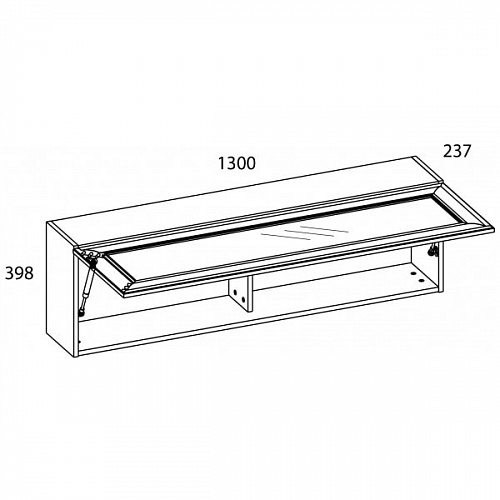 Полка навесная 1V TIFFANY Вудлайн кремовый