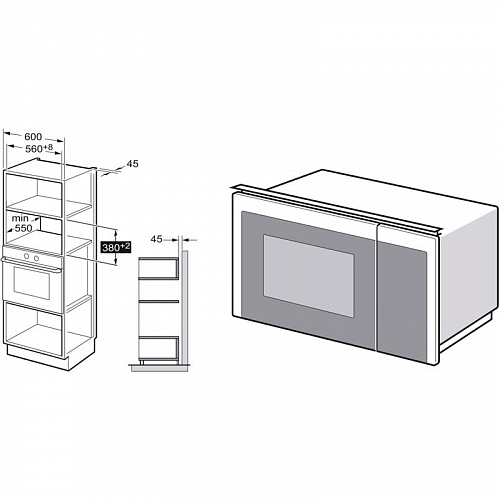 Встраиваемая микроволновая печь Midea MI982517GBI