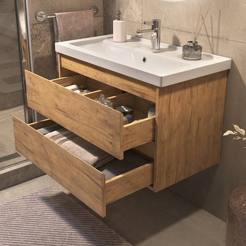 Тумба под раковину Fusta 800-0-2 (Фостер) навесная дуб золотой