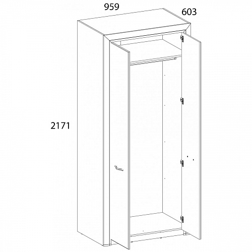 Шкаф 2DG OLIVIA Вудлайн крем/дуб анкона