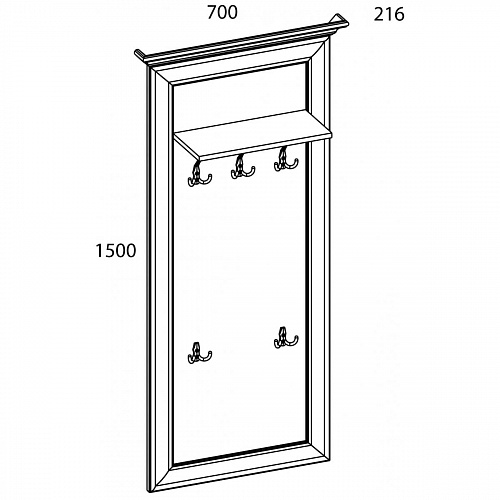 Прихожая TIFFANY №2 Вудлайн кремовый
