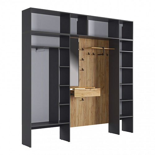 Прихожая К11 дуб крафт золотой/графит