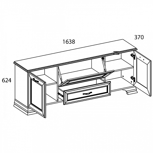 Тумба RTV 1V2D1S TIFFANY Вудлайн кремовый