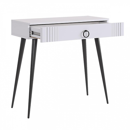 Туалетный столик Ева 2 белое дерево/белый матовый