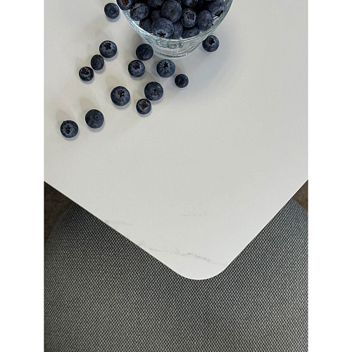 Стол обеденный Kenner AK1400 белый/керамика GLORIA WHITE