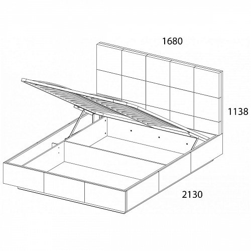 Кровать с подъемным механизмом MODERN 160 М