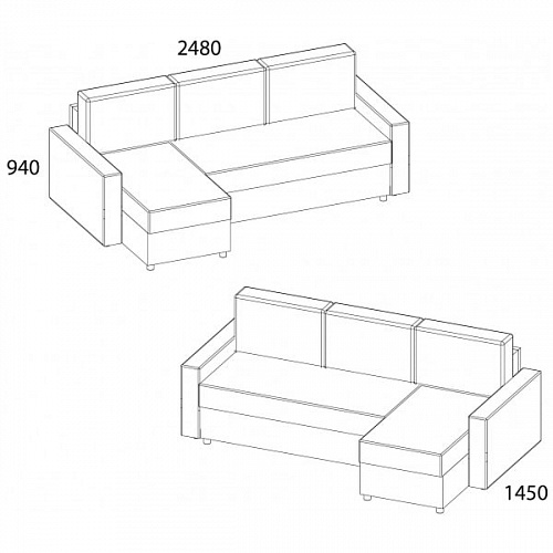 Диван угловой CARMEN SIMPLE 5