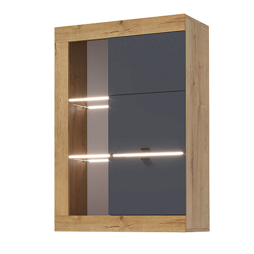 Гостиная ПРАГА №3 Дуб вотан/Графит софт