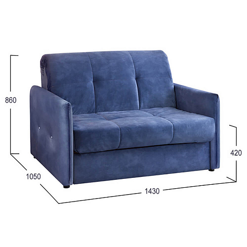 Диван Аккордеон с боковинами 1200