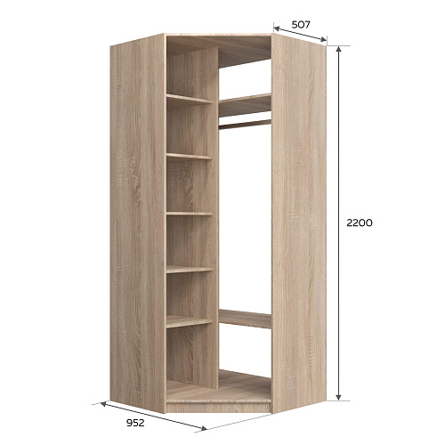 Шкаф угловой Локер Сонома