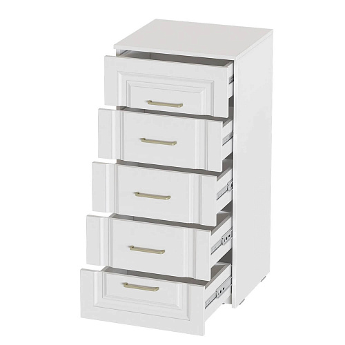 Комод Манхэттен 5 ящика Белый Аляска/Айс 06