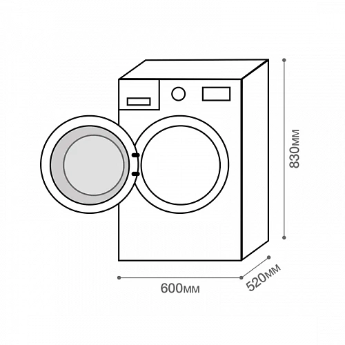 Отдельностоящая стиральная машина Kuppersberg WM 520 W