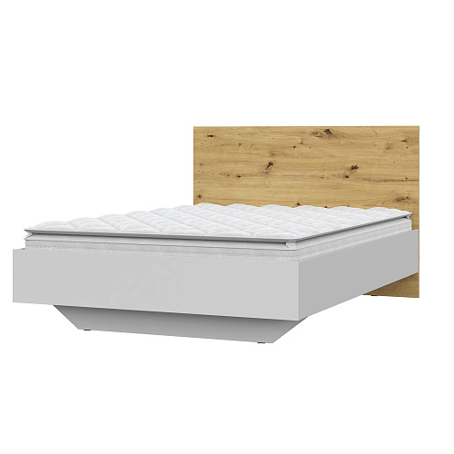 Кровать НК Бланка 1400 Белый/дуб Артизан