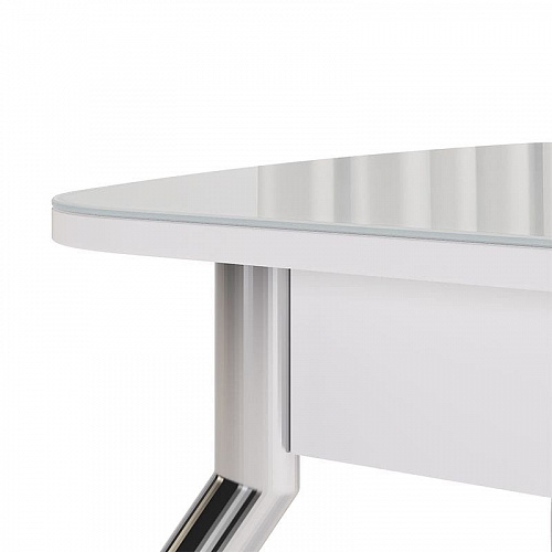 Стол обеденный раздвижной Танго белый/белый