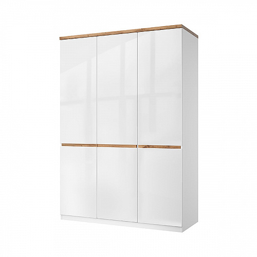 Шкаф TAURUS 3DG H Белый/Дуб вотан