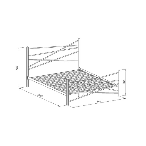 Кровать Ника металлокаркас