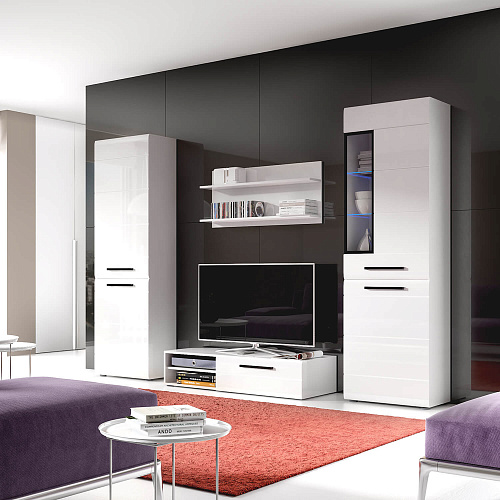 Гостиная Кельн №1 Белый Аляска / Белый глянец