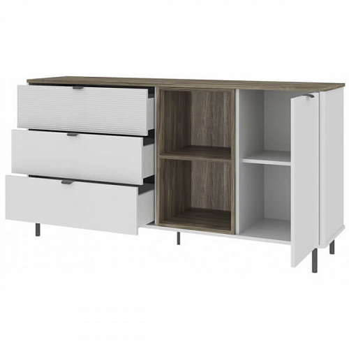 Комод SIMPLE 1D3S2N Белый/Монте/Джелато