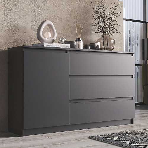 Комод ВЕГА 1Д-3Я Графит