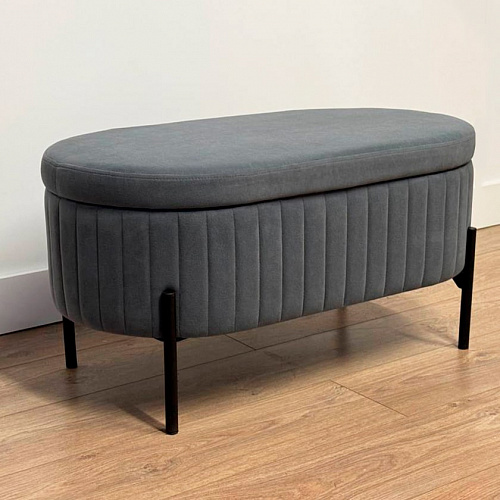 Пуф Винни графит (велюр)