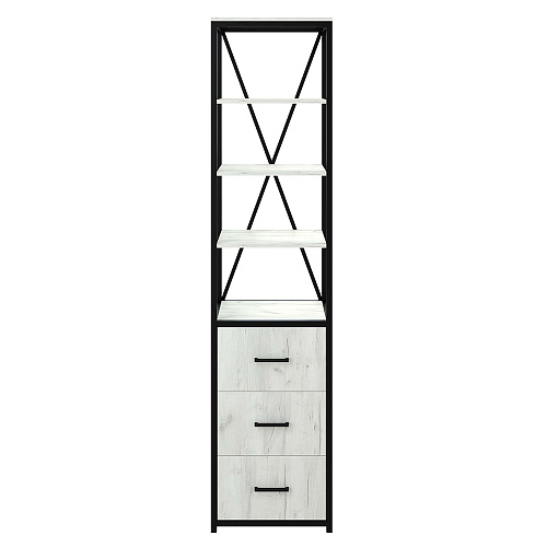 Шкаф-витрина лофт DQ ITLA  дуб белый