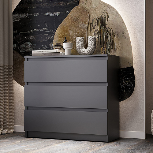 Комод ВЕГА 3Я Графит