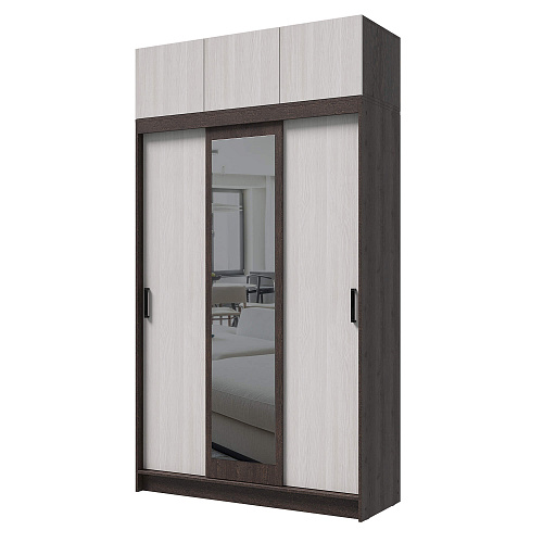 Шкаф-купе БРУНО 5 с антресолью Венге/Лоредо