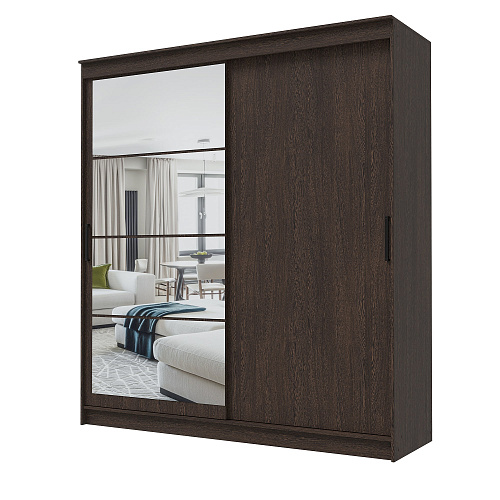Шкаф-купе ГРАНД 1 2,0 Венге/Зеркало/Венге ЛДСП