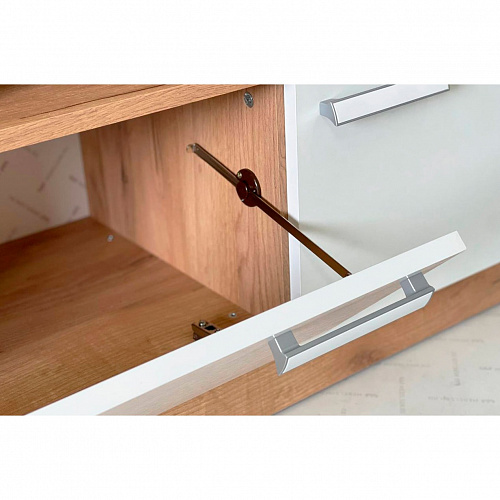 Стенка Токио дуб крафт золотой/белое дерево