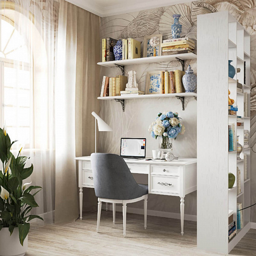 Полка простая Аврора Белый