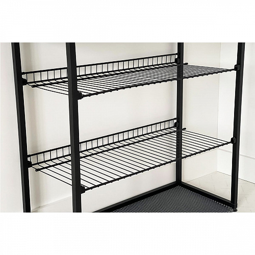 Обувница Краш черный муар/дуб крафт золотой