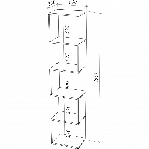 Стеллаж НК QUANT СТ-4 Дуб вотан