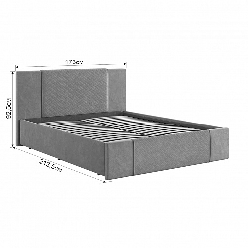 Кровать с подъемным механизмом Хлоя 160х200 крем (велюр)