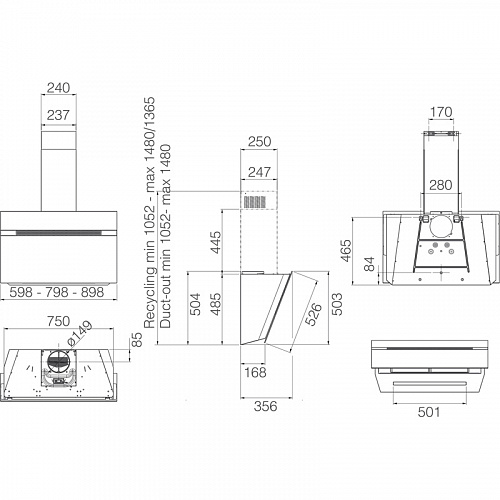 Вытяжка ELICA NEAT @ WH/A/90-PRF0199574