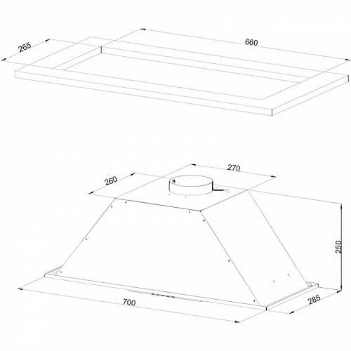 Встраиваемая вытяжка Kuppersberg INLINEA 70 LX