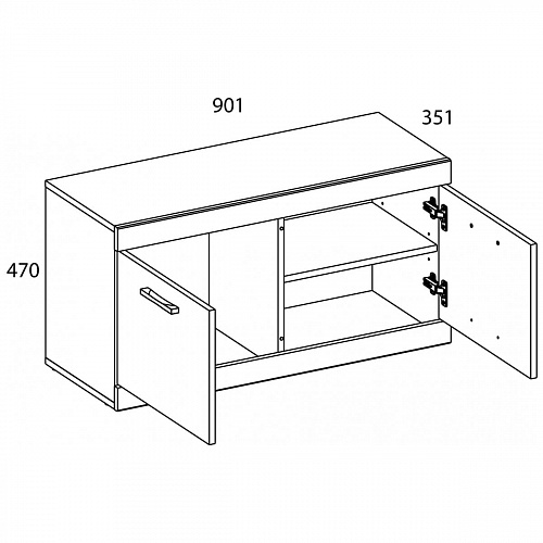 Тумба 2D OSKAR дуб Санремо