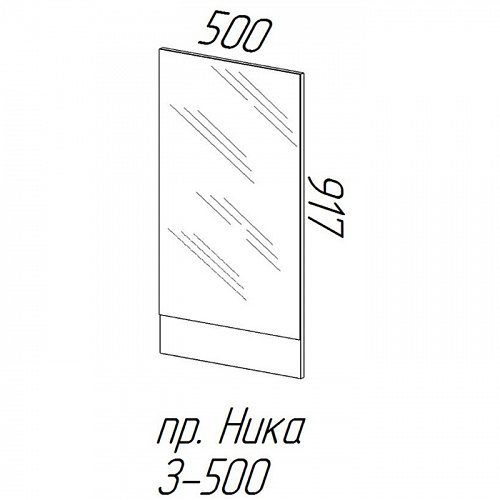 Зеркало (з500) НИКА Венге-Лоредо