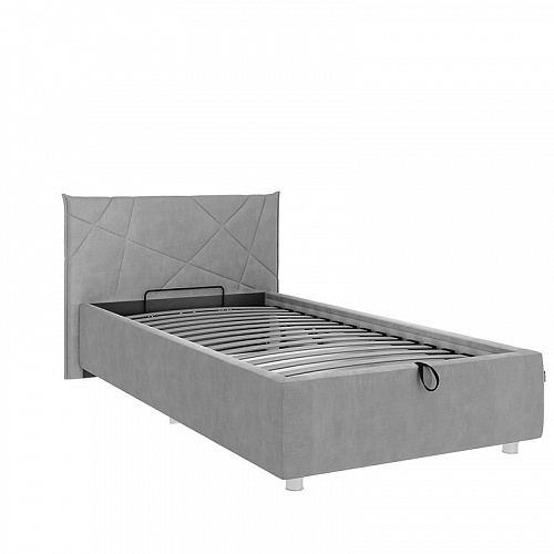 Кровать с подъемным механизмом Бест 90х200 нежно-розовый (велюр)