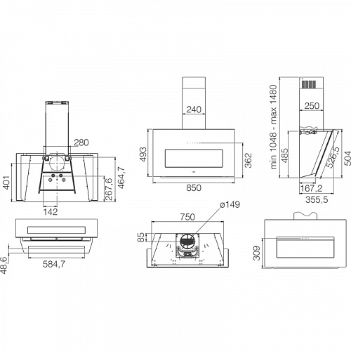 Вытяжка ELICA BLOOM BL/A/85-PRF0164459A