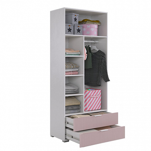 Набор детской мебели Зефир К3 белое дерево/пудра розовая (эмаль)