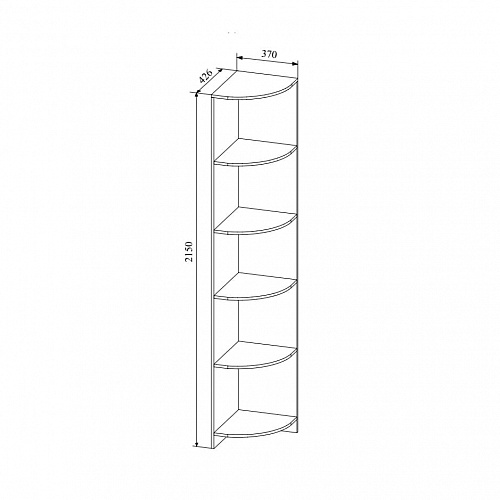 Стеллаж угловой Белый