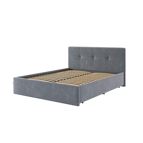 Кровать Веста 160х200 графит (велюр)