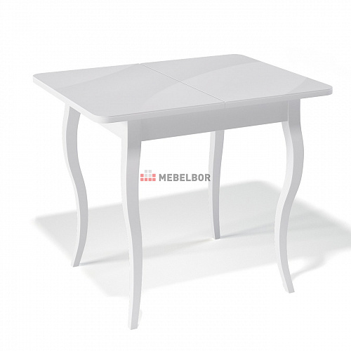 Стол обеденный Kenner 900 C белый/стекло белое глянец