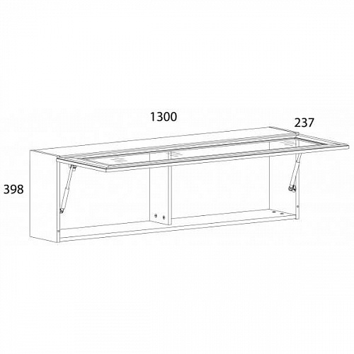 Полка навесная 1V TIFFANY Белый