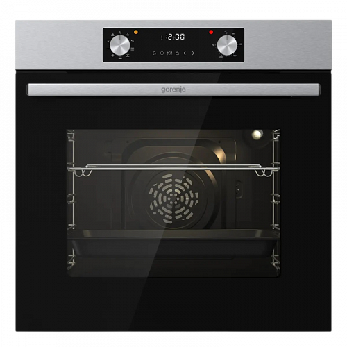 Духовой шкаф Gorenje, объем 73 л, электронное управление, home made plus, утапливаемые переключатели, таймер, 8 режимов, , гриль, цвет нержавеющая ста