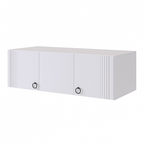 Антресоль трехдверная Ева 117.01 белое дерево/белый матовый