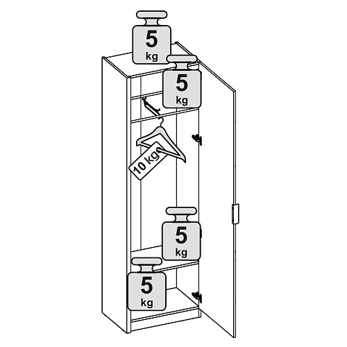 Шкаф KAYLAS 1D  Дуб наварра/Эко джелато