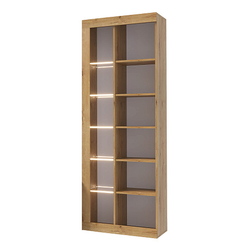 Гостиная ПРАГА №4 Дуб вотан/Черный глянец