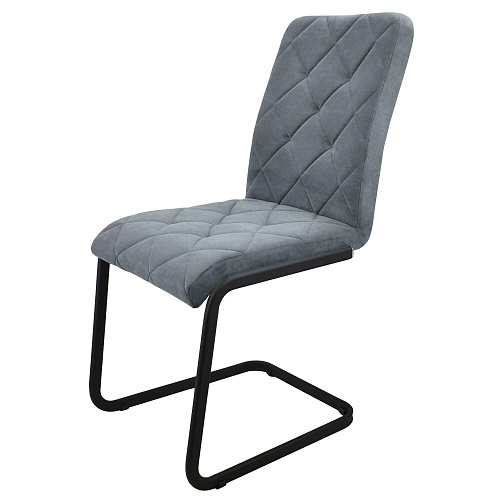 Стул Неаполь черный муар/Катания Силвер