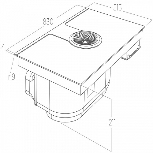 Варочная панель с вытяжкой ELICA NIKOLATESLA ONE EVO BL/A/83-PRF0196318 Варочная панель с вытяжкой ELICA NIKOLATESLA ONE EVO BL/A/83-PRF0196318